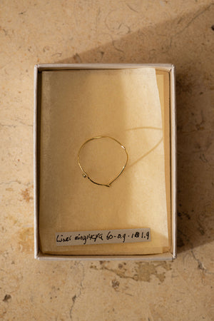 Lines Yellow Gold Ring 60