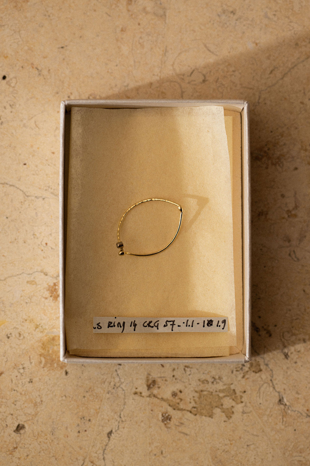 Lines Yellow Gold Ring 57