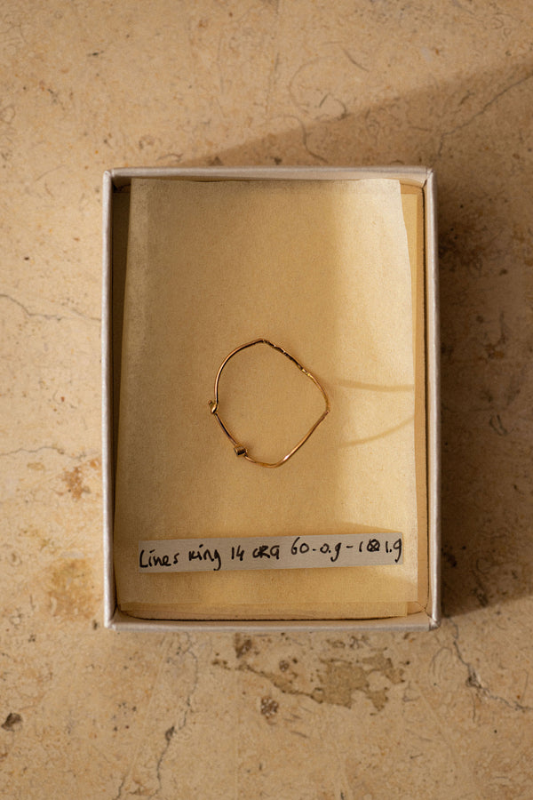 Lines Rose Gold Ring 60