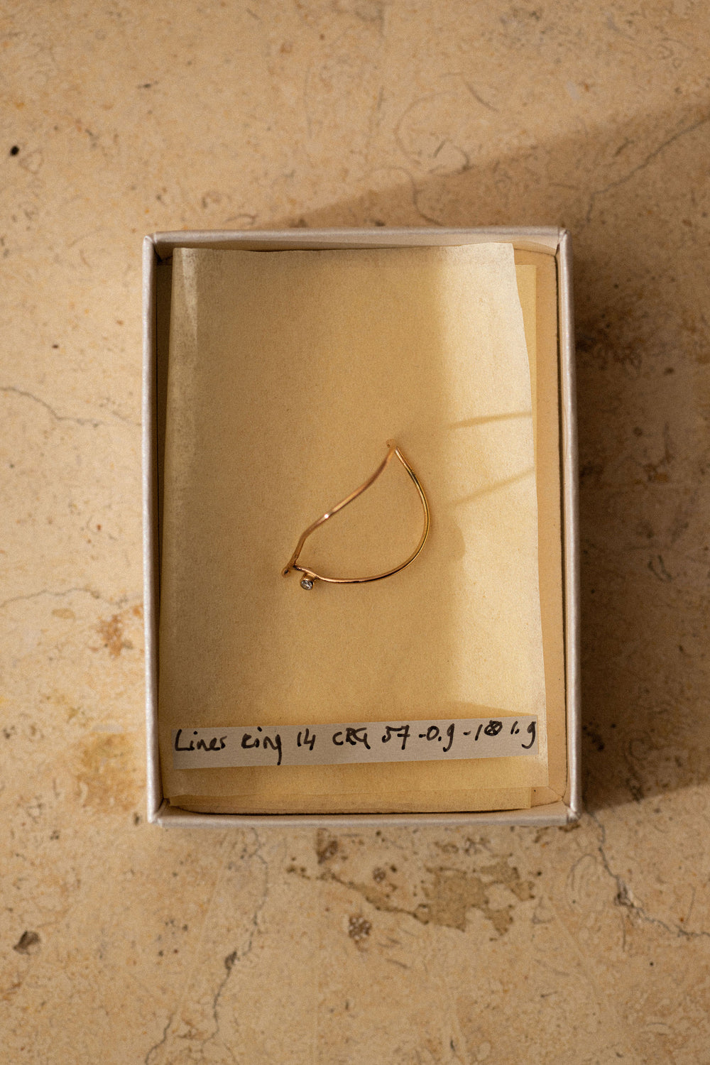 Lines Rose Gold Ring 57