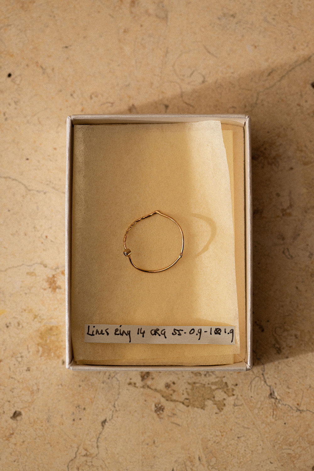 Lines Rose Gold Ring 55