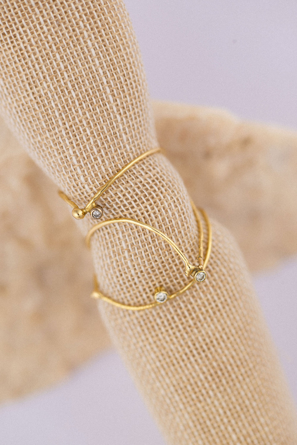 Lines Yelllow Gold Ring 54