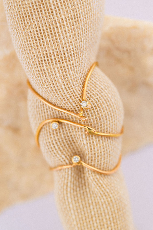 Lines Rose Gold Ring 57